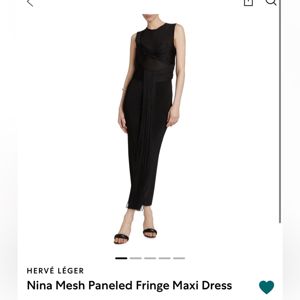 HERVÉ LÉGER
Nina Mesh Paneled Fringe Maxi Dress